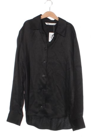 Дамска риза Zara, Размер XS, Цвят Черен, Цена 32,36 лв.