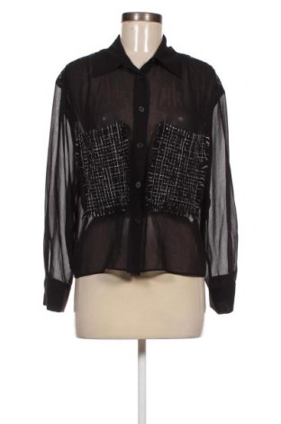 Γυναικείο πουκάμισο Zara, Μέγεθος M, Χρώμα Μαύρο, Τιμή 8,29 €