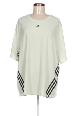 Γυναικείο t-shirt Adidas, Μέγεθος 3XL, Χρώμα Πράσινο, Τιμή 31,96 €