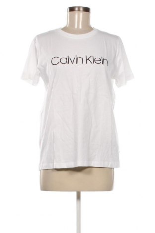 Γυναικείο t-shirt Calvin Klein, Μέγεθος L, Χρώμα Λευκό, Τιμή 33,74 €