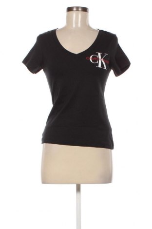 Γυναικείο t-shirt Calvin Klein Jeans, Μέγεθος XS, Χρώμα Μαύρο, Τιμή 31,96 €