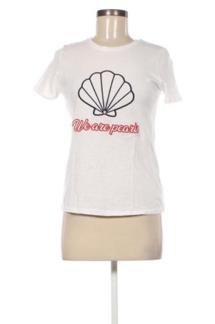 Γυναικείο t-shirt Camaieu, Μέγεθος S, Χρώμα Λευκό, Τιμή 6,49 €