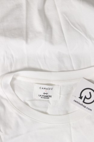 Γυναικείο t-shirt Camaieu, Μέγεθος S, Χρώμα Λευκό, Τιμή 10,82 €