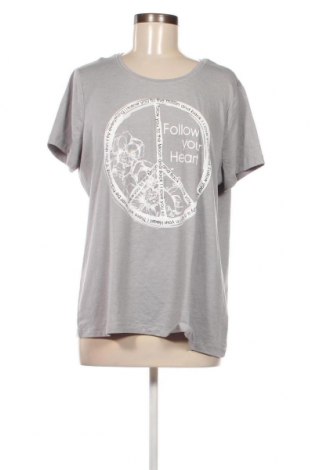Γυναικείο t-shirt Canda, Μέγεθος L, Χρώμα Γκρί, Τιμή 4,82 €