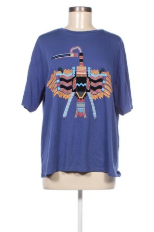 Γυναικείο t-shirt Desigual, Μέγεθος XL, Χρώμα Μπλέ, Τιμή 31,96 €