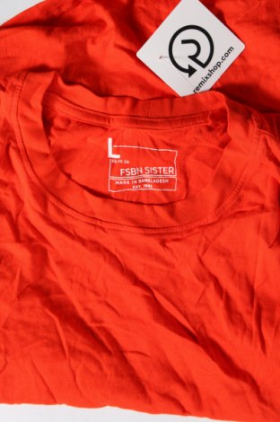 Γυναικείο t-shirt FSBN Sister, Μέγεθος L, Χρώμα Πορτοκαλί, Τιμή 8,04 €
