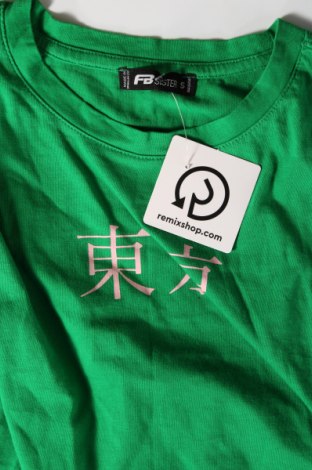 Γυναικείο t-shirt Fb Sister, Μέγεθος S, Χρώμα Πράσινο, Τιμή 3,62 €