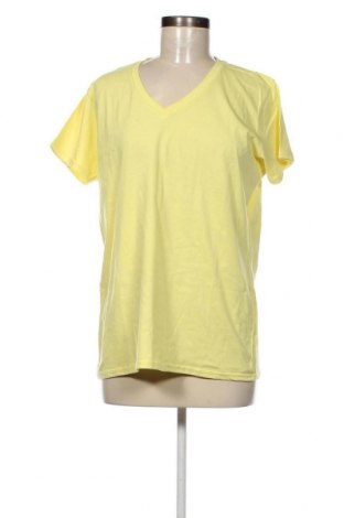 Γυναικείο t-shirt Gildan, Μέγεθος L, Χρώμα Κίτρινο, Τιμή 3,99 €