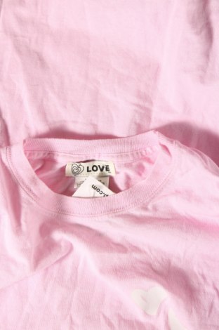 Дамска тениска Love, Размер L, Цвят Розов, Цена 13,00 лв.