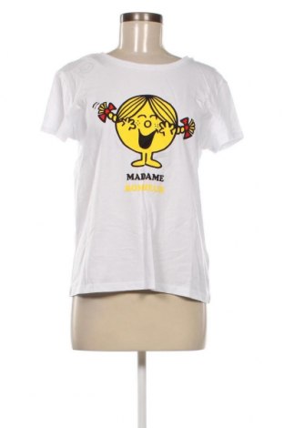 Γυναικείο t-shirt Monsieur Madame, Μέγεθος M, Χρώμα Λευκό, Τιμή 14,23 €