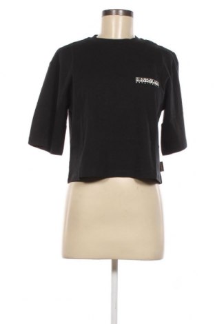Γυναικείο t-shirt Napapijri, Μέγεθος S, Χρώμα Μαύρο, Τιμή 22,27 €