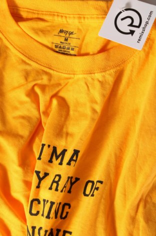 Γυναικείο t-shirt Nasty Gal, Μέγεθος M, Χρώμα Κίτρινο, Τιμή 9,90 €