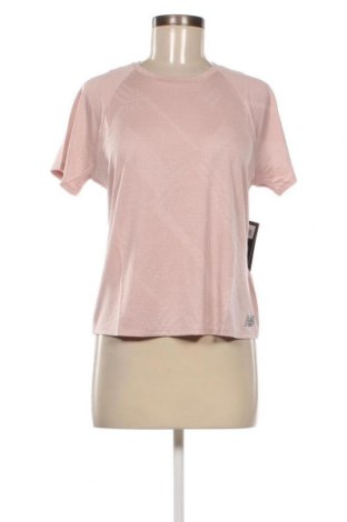Γυναικείο t-shirt New Balance, Μέγεθος M, Χρώμα Ρόζ , Τιμή 19,18 €