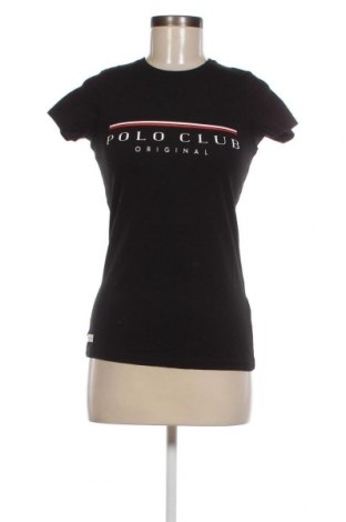 Γυναικείο t-shirt Polo Club, Μέγεθος S, Χρώμα Μαύρο, Τιμή 19,18 €