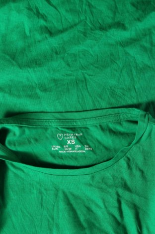 Γυναικείο t-shirt Primark, Μέγεθος XS, Χρώμα Πράσινο, Τιμή 8,04 €