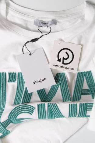 Γυναικείο t-shirt SUNCOO, Μέγεθος S, Χρώμα Λευκό, Τιμή 31,96 €