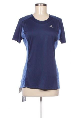 Γυναικείο t-shirt Salomon, Μέγεθος L, Χρώμα Μπλέ, Τιμή 31,54 €