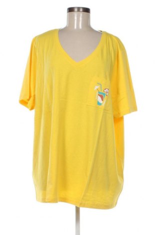 Γυναικείο t-shirt Sheego, Μέγεθος 3XL, Χρώμα Κίτρινο, Τιμή 18,56 €