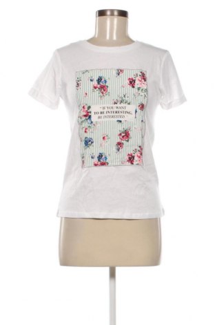 Γυναικείο t-shirt Springfield, Μέγεθος XS, Χρώμα Λευκό, Τιμή 18,56 €