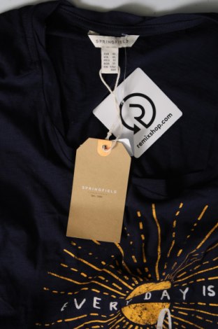 Γυναικείο t-shirt Springfield, Μέγεθος XL, Χρώμα Μπλέ, Τιμή 18,56 €