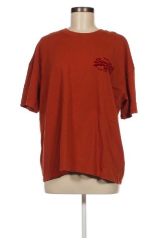 Γυναικείο t-shirt Superdry, Μέγεθος L, Χρώμα Καφέ, Τιμή 15,05 €