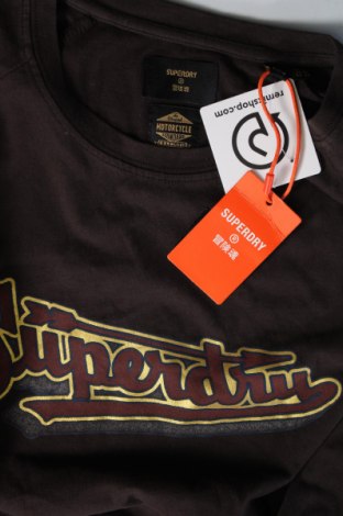 Γυναικείο t-shirt Superdry, Μέγεθος XL, Χρώμα Καφέ, Τιμή 20,62 €