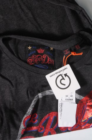 Γυναικείο t-shirt Superdry, Μέγεθος L, Χρώμα Γκρί, Τιμή 17,11 €