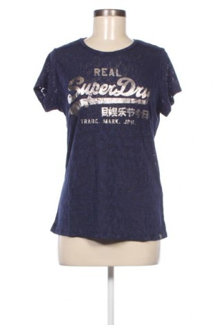 Γυναικείο t-shirt Superdry, Μέγεθος L, Χρώμα Μπλέ, Τιμή 17,53 €