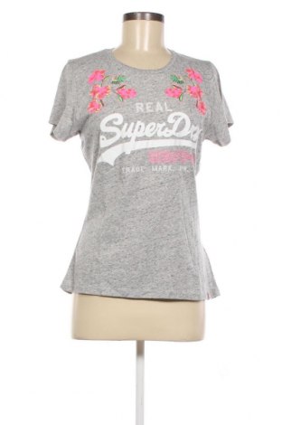 Damen T-Shirt Superdry, Größe L, Farbe Grau, Preis 17,53 €