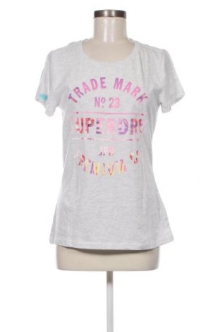 Damen T-Shirt Superdry, Größe L, Farbe Grau, Preis 17,53 €