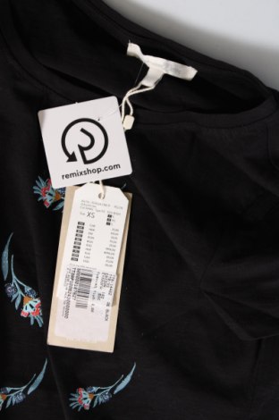 Γυναικείο t-shirt Tom Tailor, Μέγεθος XS, Χρώμα Μαύρο, Τιμή 18,56 €