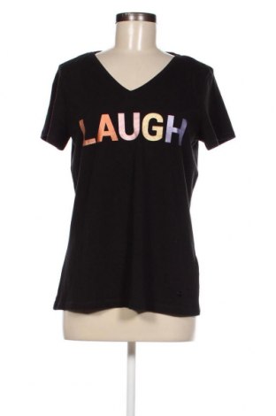 Γυναικείο t-shirt Tom Tailor, Μέγεθος S, Χρώμα Μαύρο, Τιμή 18,56 €