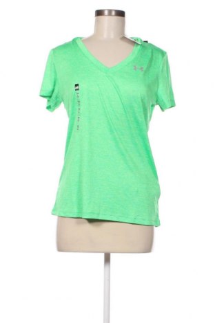 Γυναικείο t-shirt Under Armour, Μέγεθος S, Χρώμα Πράσινο, Τιμή 25,32 €