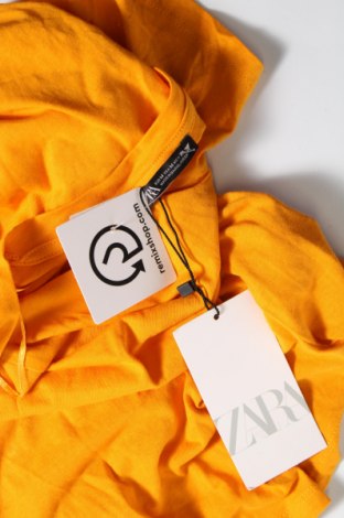 Дамска тениска Zara, Размер M, Цвят Жълт, Цена 24,00 лв.