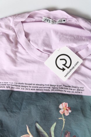 Γυναικείο t-shirt Zara, Μέγεθος S, Χρώμα Βιολετί, Τιμή 9,34 €