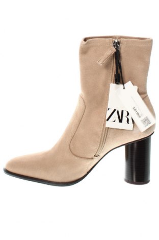 Γυναικεία μποτάκια Zara, Μέγεθος 41, Χρώμα  Μπέζ, Τιμή 72,16 €