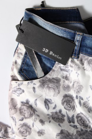 Damskie jeansy 3D Denim Brand, Rozmiar XL, Kolor Kolorowy, Cena 124,74 zł