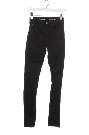 Дамски дънки H&M, Размер XS, Цвят Черен, Цена 4,35 лв.