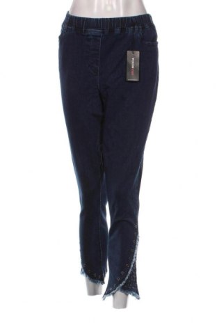 Damskie jeansy Mia Moda, Rozmiar XL, Kolor Niebieski, Cena 169,56 zł