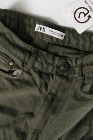 Blugi de femei Zara, Mărime XXS, Culoare Verde, Preț 53,29 Lei