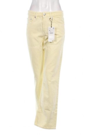Дамски дънки Zara, Размер S, Цвят Жълт, Цена 31,00 лв.