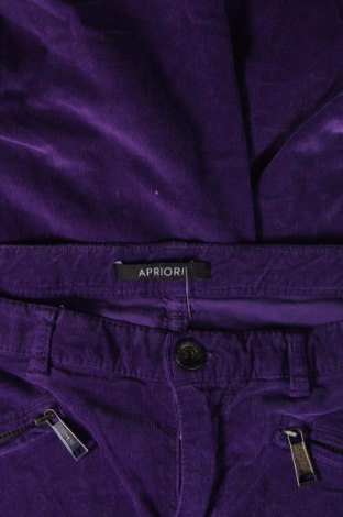 Pantaloni de velvet de femei Apriori, Mărime XS, Culoare Mov, Preț 95,39 Lei
