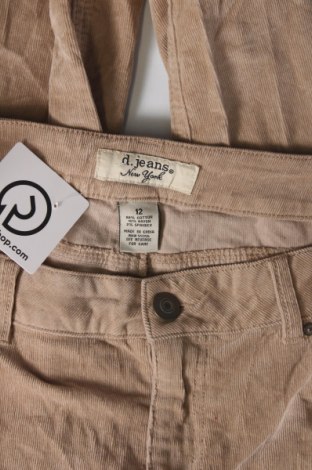 Pantaloni de velvet de femei D.Jeans, Mărime M, Culoare Bej, Preț 10,53 Lei