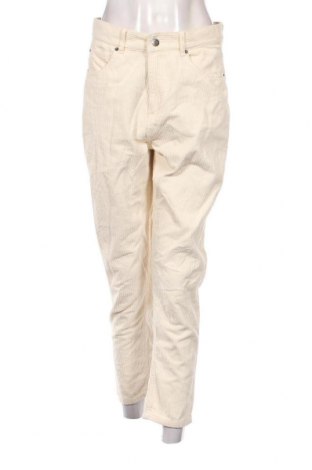 Γυναικείο κοτλέ παντελόνι Flat Top, Μέγεθος M, Χρώμα Εκρού, Τιμή 6,46 €