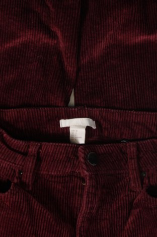 Pantaloni de velvet de femei H&M, Mărime S, Culoare Roșu, Preț 37,20 Lei