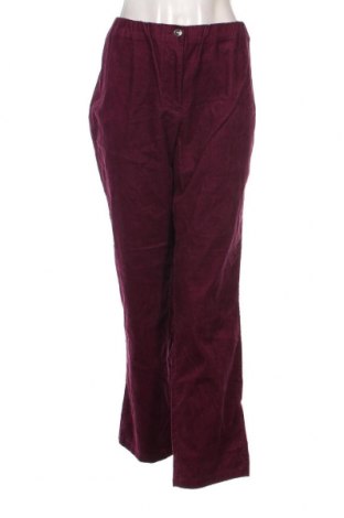 Γυναικείο κοτλέ παντελόνι Helena Vera, Μέγεθος XL, Χρώμα Βιολετί, Τιμή 25,89 €