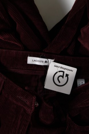 Γυναικείο κοτλέ παντελόνι Lacoste, Μέγεθος S, Χρώμα Κόκκινο, Τιμή 32,07 €