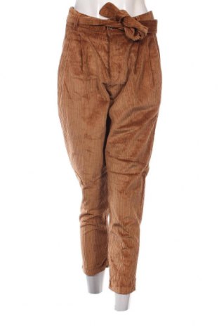Pantaloni de velvet de femei Lumina, Mărime M, Culoare Maro, Preț 9,54 Lei