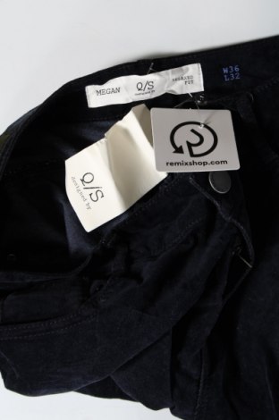 Γυναικείο κοτλέ παντελόνι Q/S by S.Oliver, Μέγεθος M, Χρώμα Μπλέ, Τιμή 6,90 €