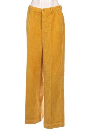 Pantaloni de velvet de femei Reiko, Mărime L, Culoare Galben, Preț 100,66 Lei